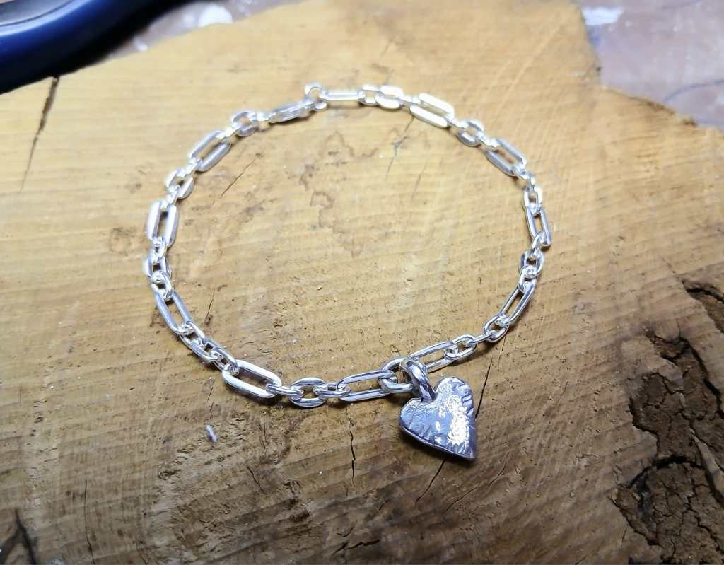 Silver Figaro Chain&nbsp;Bracelet
